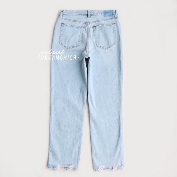 NWT ABERCROMBIE 90s Straight Jean Light Ripped size 30 - Picture 7 of 14